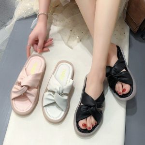 (Sẵn đen, sz 39) Dép lê quai chéo da mềm&hellip;
