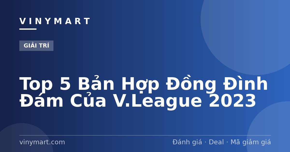 Top 5 Bản Hợp Đồng Đình Đám Của V.League 2023