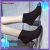 BOOTS DA LỘN NỮ GÓT ĐÍNH ĐÁ CỔ THẤP